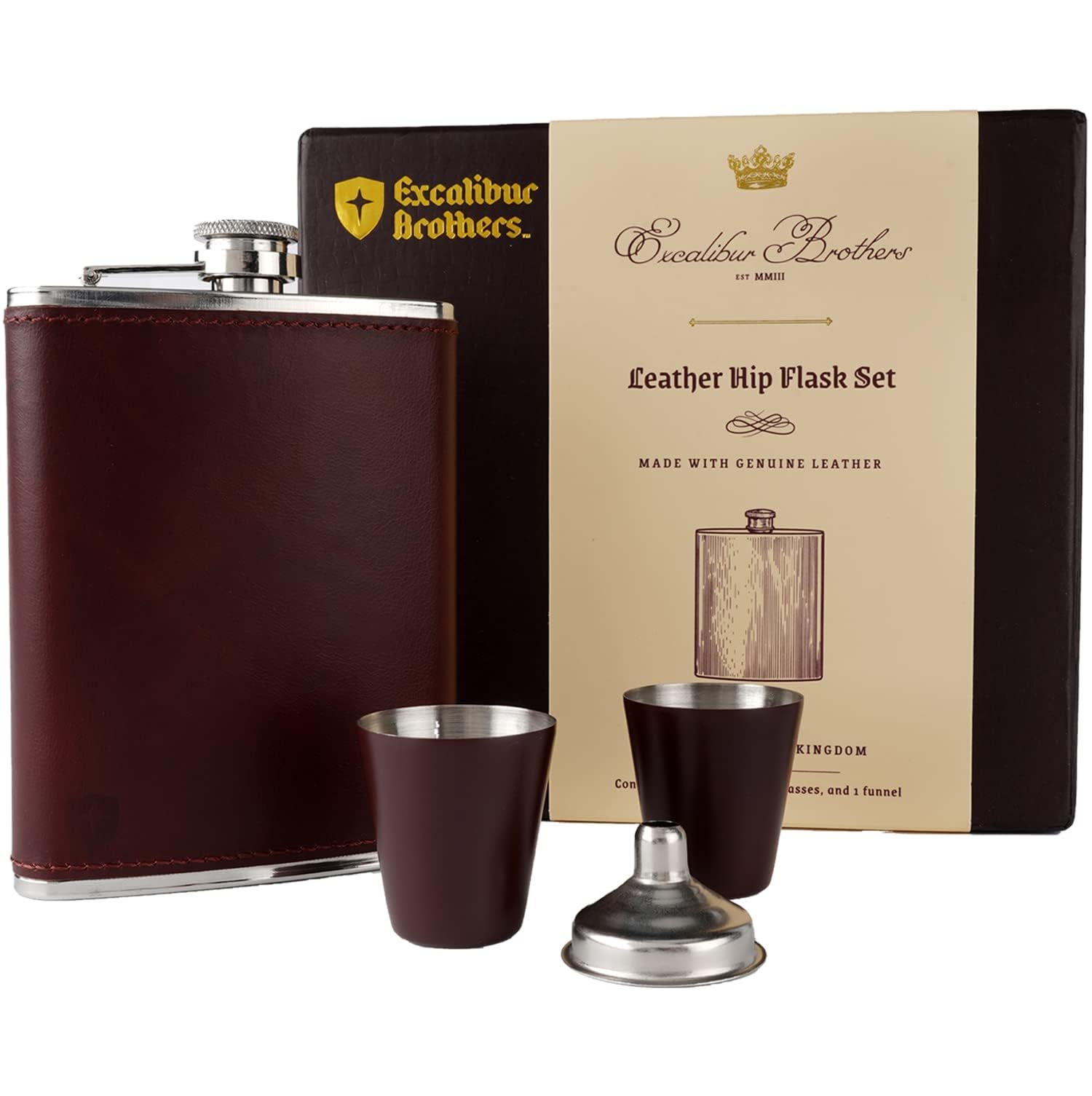 Men's Leather Flask